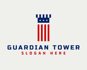 American Patriot Castle Fortress logo design