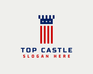 American Patriot Castle Fortress logo design
