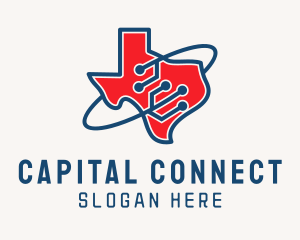 Texas Digital Circuit logo design