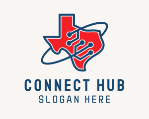 Texas Digital Circuit logo design