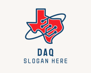 Map - Texas Digital Circuit logo design