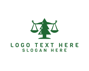 Prosecutor - Pine Tree Scale logo design