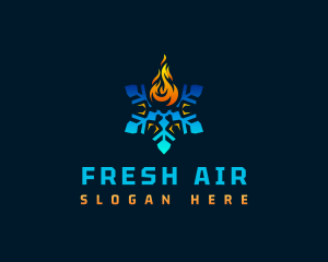 Heating Air Condition Hvac logo design