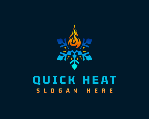 Heating Air Condition Hvac logo design