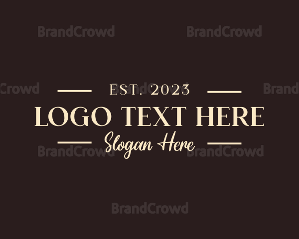 Luxury Serif Business Logo
