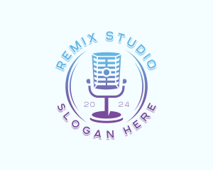 Radio Studio Podcast logo design