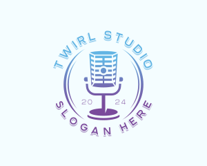 Radio Studio Podcast logo design