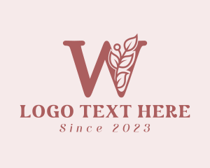 Botanical - Floral Fashion Letter W logo design