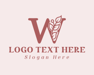 Floral Fashion Letter W Logo