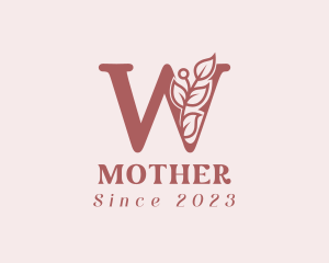 Aromatherapy - Floral Fashion Letter W logo design