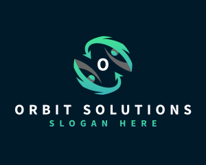 Modern Arrow Orbit logo design