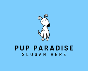 Cute Puppy Pet logo design