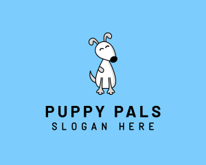 Cute Puppy Pet logo design