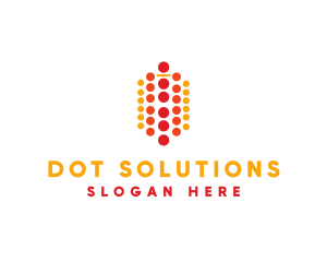 Modern Dotted Molecule logo design