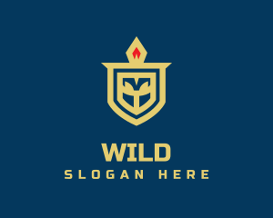 Soldier - Knight Shield Helmet logo design