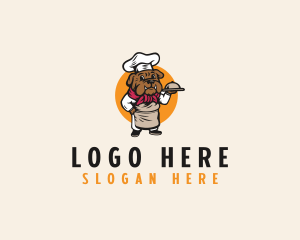 Puppy - Bulldog Chef Diner logo design