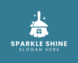 Sparkling Broom House logo design