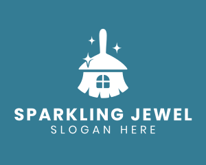 Sparkling Broom House logo design