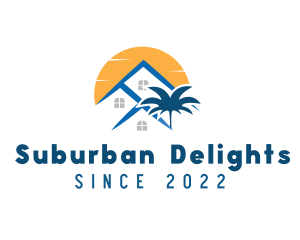 Suburban - Sunset Real Estate Housing logo design