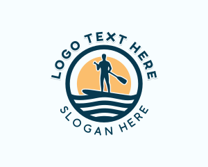 Rowing - Water Paddleboarding Tournament logo design