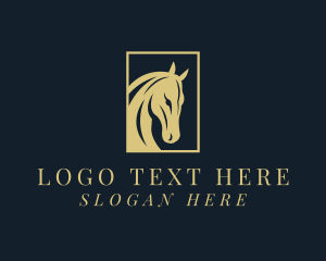 Equine Massage - Horse Bronco Stallion logo design