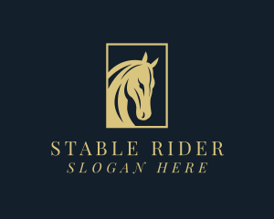 Horse Bronco Stallion logo design