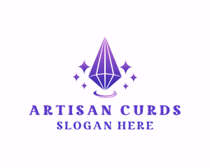 Crystal Gemstone Jewelry logo design