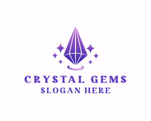 Crystal Gemstone Jewelry logo design