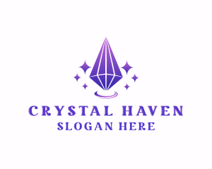 Crystal Gemstone Jewelry logo design