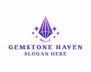 Crystal Gemstone Jewelry logo design