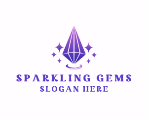 Crystal Gemstone Jewelry logo design