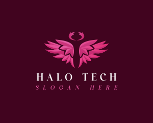 Halo - Angel Wing Halo logo design