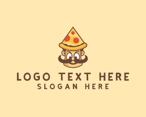 Mustache - Pizza Man Restaurant logo design