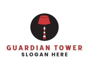 Watchtower - Tower Lamp Badge logo design
