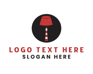 Lighthouse - Tower Lamp Badge logo design