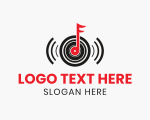 Radio - Vinyl Record Tune logo design