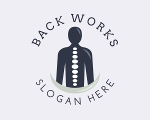 Back - Spine Body Chiropractor Clinic logo design