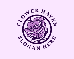 Natural Organic Flower logo design