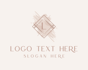 Watercolor - Cosmetics Beauty Frame Letter logo design