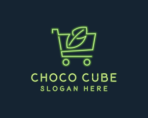 Retailer - Neon Organic Shopping logo design