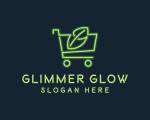 Neon Organic Shopping logo design