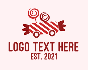 Birthday - Peppermint Candy Cart logo design
