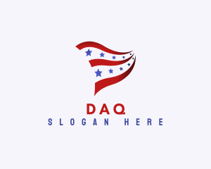 Patriotic National Banner Logo