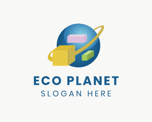 3d Logistics Planet logo design
