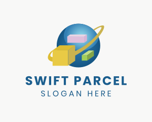 Parcel - 3d Logistics Planet logo design