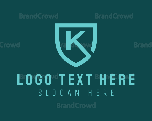 Professional Shield Letter K Logo