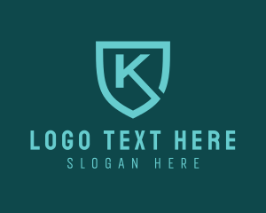 Text - Professional Shield Letter K logo design