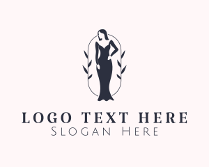 Woman - Fashion Woman Gown logo design