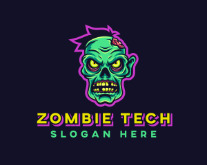 Zombie - Scary Zombie Gaming logo design