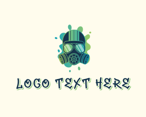 Gas Mask - Gradient Graffiti Artist logo design